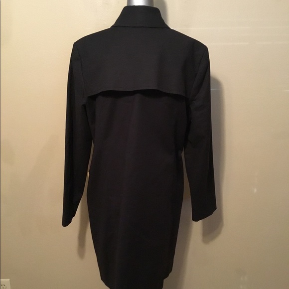 Michael Kors black trench coat jacket - Picture 4 of 6